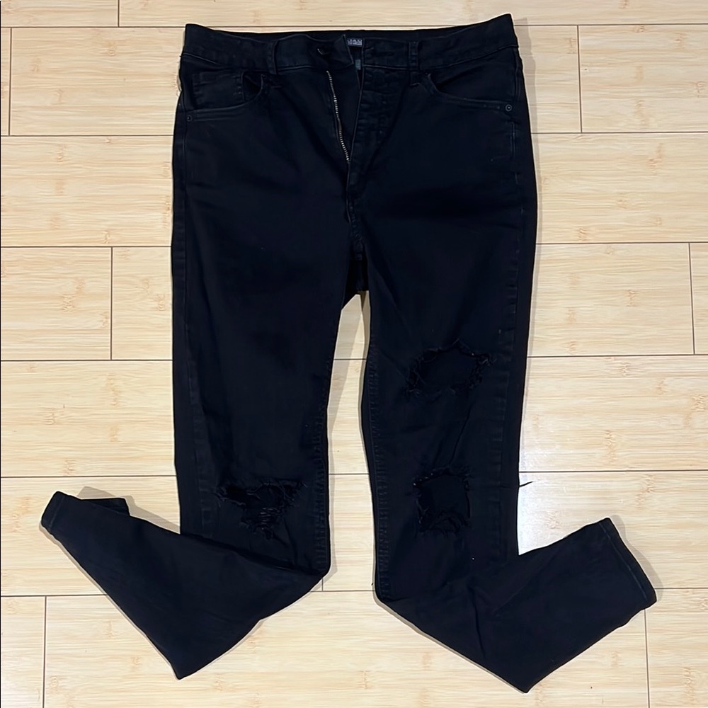 wild fable Black Distressed Skinny Jeans